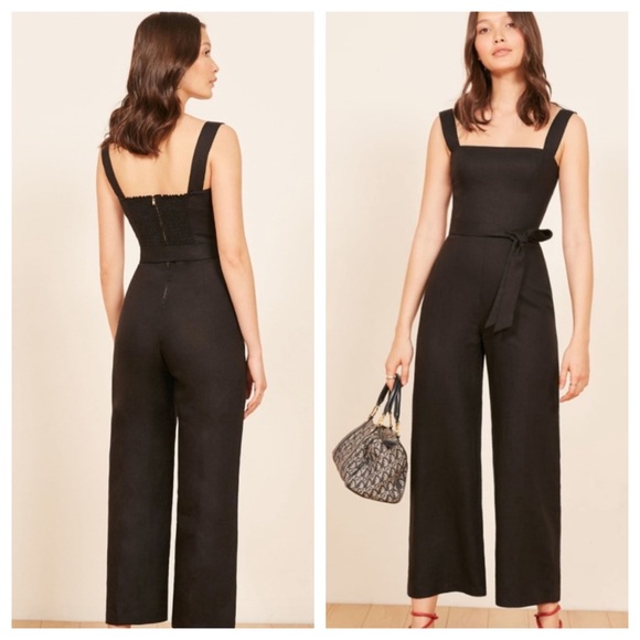 Reformation Pants - Reformation Linen Birch Jumpsuit in Black